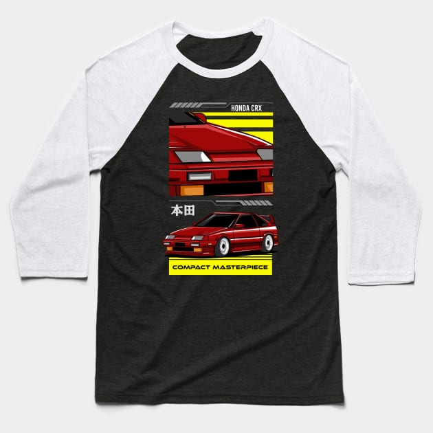 Honda CRX Baseball T-Shirt by Harrisaputra